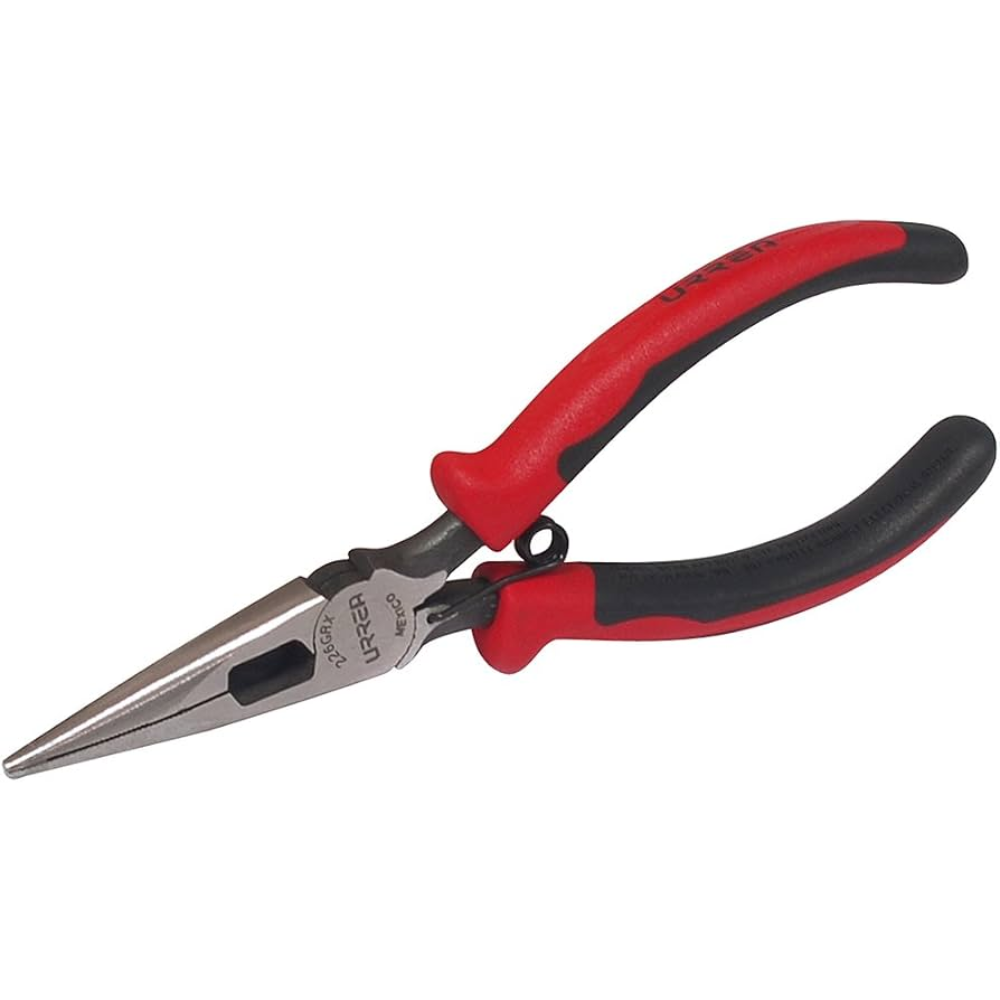 PINZA PUNTA LARGA CORTE LATERAL 6-5/8 CON RESORTE URREA 226GR
